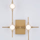 Atomo LED Wandleuchte Gold Acryl mit modernem Design und warmweißem Licht für Esszimmer, Flur oder Wohnzimmer.