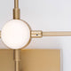 Atomo LED Wandleuchte Gold Acryl, moderne Wandleuchte mit elegantem Design und warmweißem Licht.
