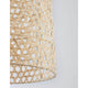 Detailansicht der Aurora Pendellampe 58,5cm Naturbambus mit stilvollem, geflochtenem Design.