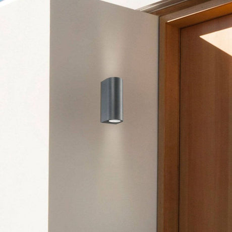 Außenwandleuchte Nero IP54 Dunkelgrau, minimalistische wetterfeste LED-Wandleuchte aus Aluminium für den Außenbereich