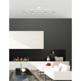 Base ceiling spotlights 4-flame metal