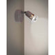 Base Wandspot: moderner Metall-Wandstrahler in satiniertem Nickel, verstellbarer Spot ideal fürs Schlafzimmer, Lichtquelle nicht enthalten