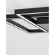 Detailansicht der Bilbao LED Deckenlampe Metall mit modernem Design und warmem Licht.
