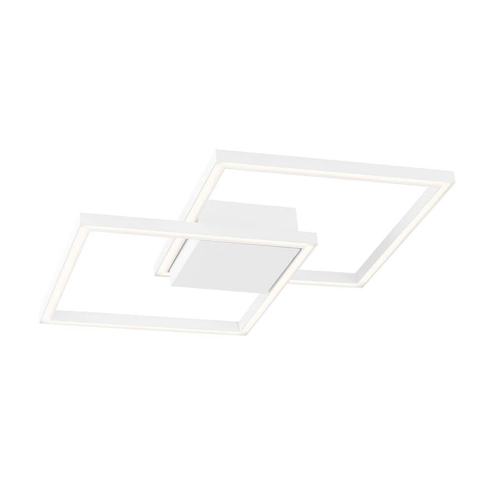 Bilbao LED Deckenlampe Metall in modernem Design mit flachem, quadratischem Profil.