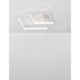 Bilbao LED Deckenlampe Metall in modernem Design mit flachem, quadratischem Profil und warmem Licht