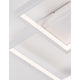 Bilbao LED Deckenlampe Metall in elegantem Design mit warmem Licht und flachem, quadratischem Profil.