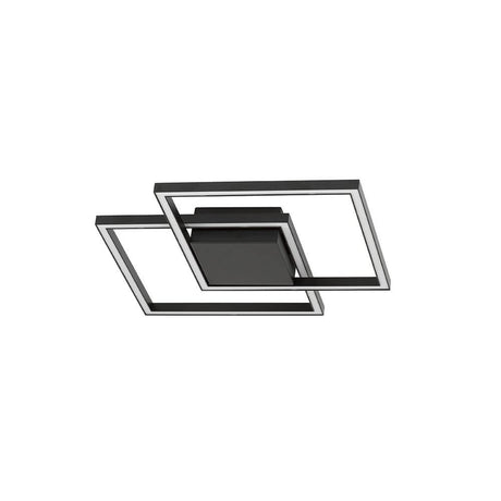 Bilbao LED plafonnier en métal au design moderne avec profil carré pour des espaces de vie élégants.
