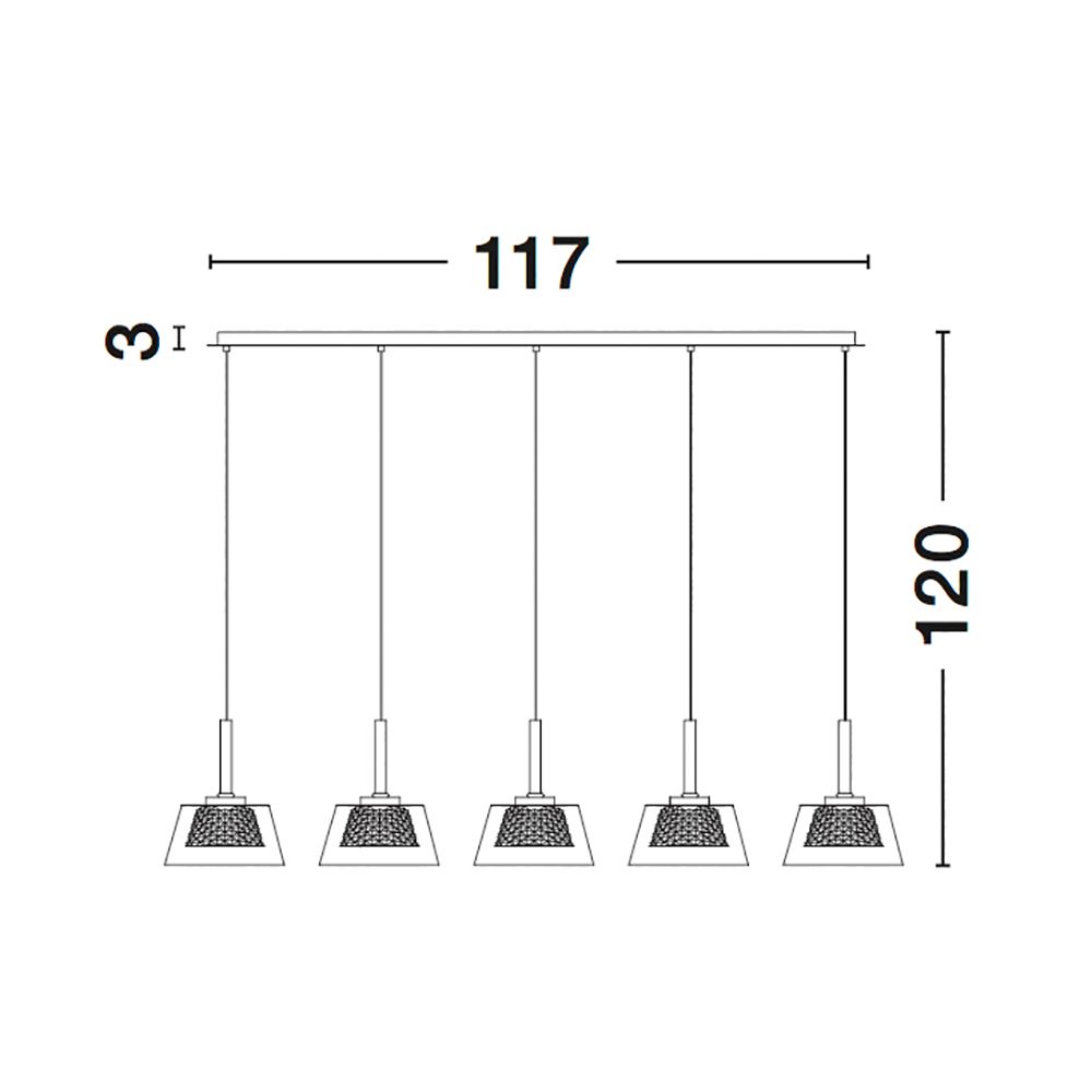 Verre de suspension de lampe suspendue boccale