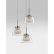 Boccale Pendellampe Glas Klar, elegante Anhängerleuchten mit glänzendem Glasdesign.