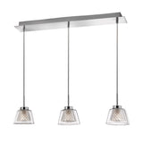 Boccale glass pendant light clear, chrome