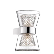 Boccale Glas-Wandlampe Chrom, Klar - stilvolle Wandlampe mit klaren Glas- und Chromakzenten.