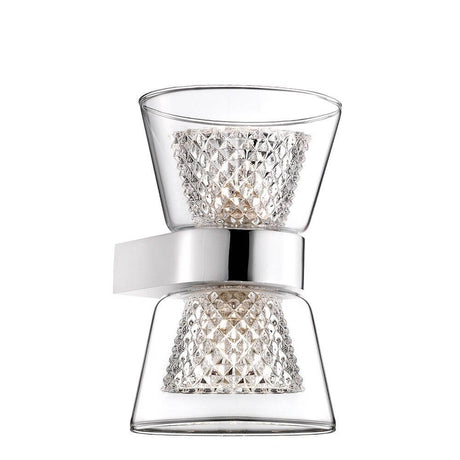 Boccale Glas-Wandlampe Chrom, Klar - stilvolle Wandlampe mit klaren Glas- und Chromakzenten.