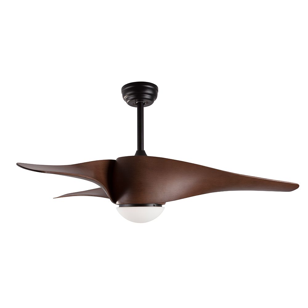 Breeze LED wooden fan brown