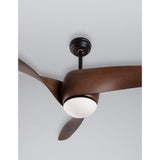 Breeze LED wooden fan brown