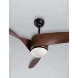 Breeze LED wooden fan brown