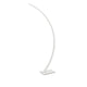 Moderne Breton Stehlampe 150cm in weißem Aluminium, stilvolles Design für Wohnzimmer, dimmbares LED Licht.