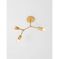 Calisto Deckenleuchte 3-flammig aus Messing, moderne elegante Deckenlampe für stilvolle Beleuchtung.