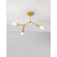 Calisto Deckenleuchte 3-flammig Messing an der Decke mit modernem Design und warmem Licht.