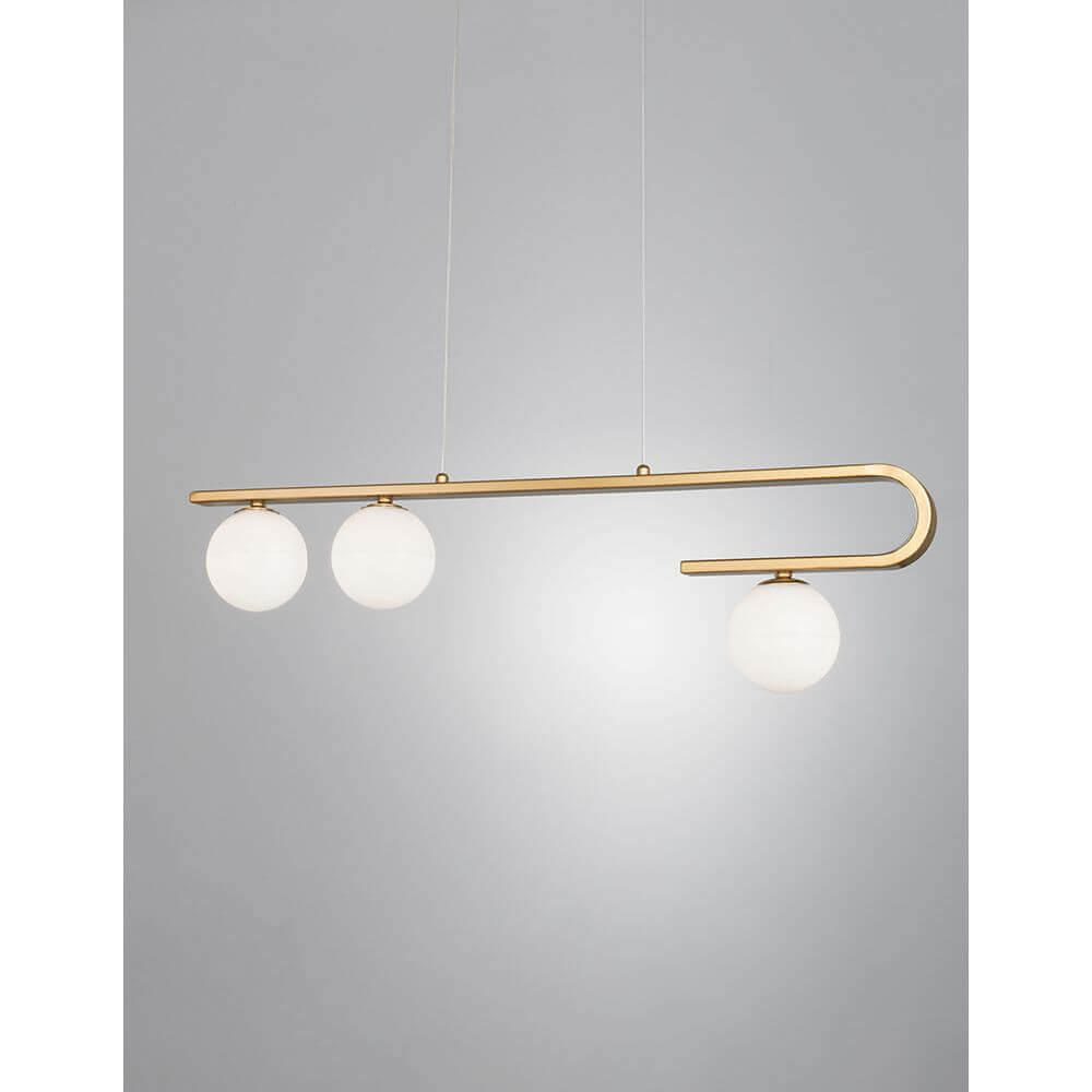 Cantona Hanging Lamp 3-Flame Colors, blanc