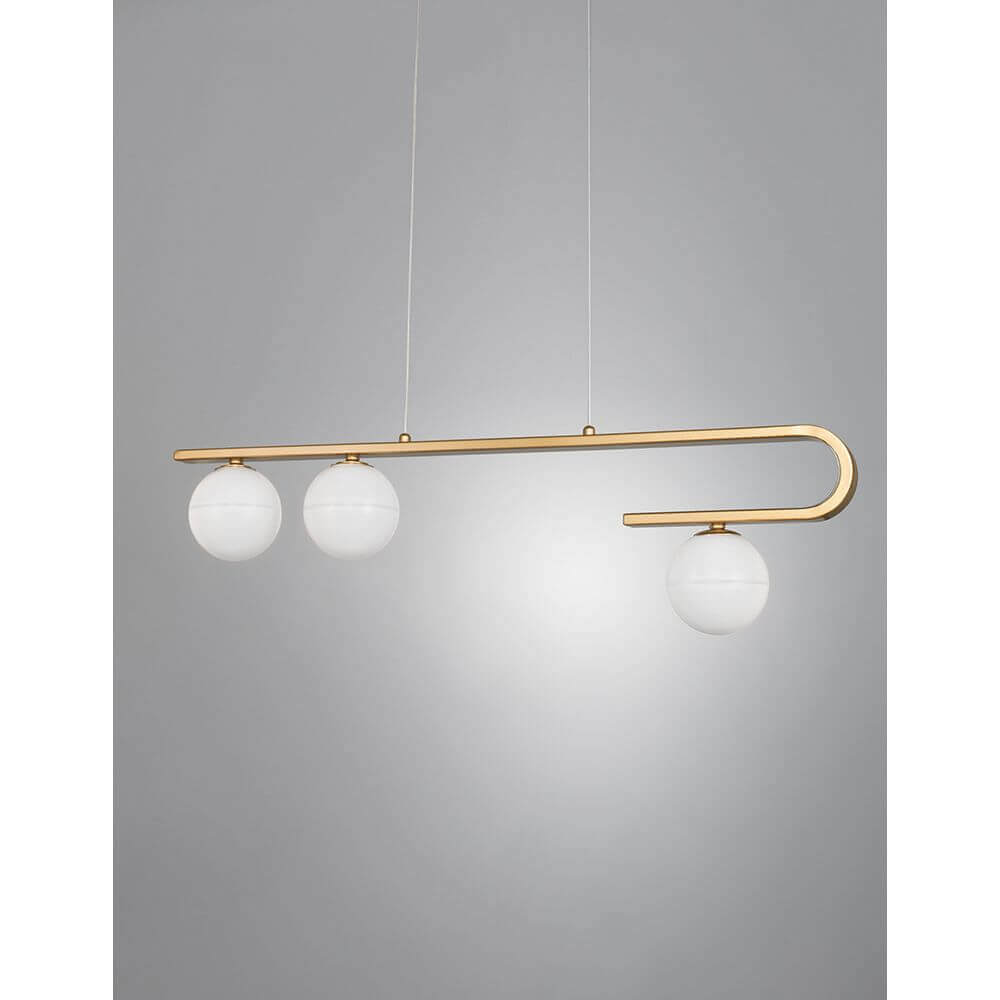 Cantona Hanging Lamp 3-Flame Colors, blanc