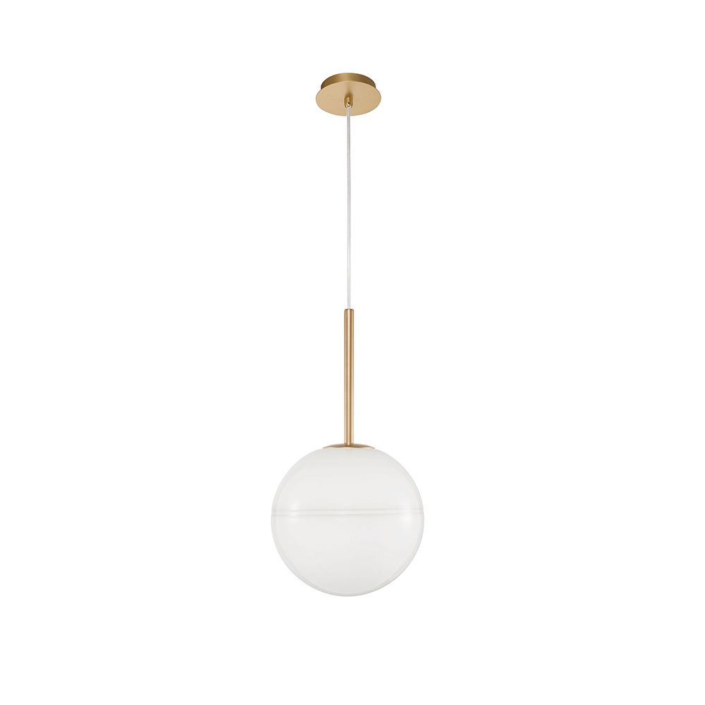 Cantona Hängeleuchte Ø 25cm aus Glas, elegante Pendelleuchte mit goldfarbener Aufhängung.