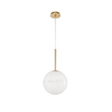 Cantona Hängeleuchte Ø 25cm aus Glas, elegante Pendelleuchte mit goldfarbener Aufhängung.