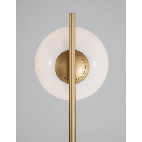 Cantona gulvlampe i marmor og messing, gull - elegant vegglampe med glasskuppel og moderne design