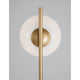 Cantona Stehlampe Marmor Messing, Gold - elegante Wandleuchte mit Glas-Kuppel und modernem Design
