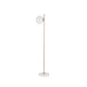 Cantona Stehlampe Marmor Messing, Gold mit eleganter Glaskuppel, ideal für Wohnzimmer und Schlafzimmer.