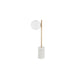Cantona Marmor Tischlampe Messing, Weiß mit eleganter, minimalistischer Gestaltung aus Marmor und Messing.