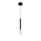 Nova Luce Cayo LED Pendellampe Metall Schwarz mit elegantem Design und runder Glühbirne.