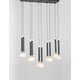 Cayo LED Pendelleuchte Schwarz mit Opalglas und schwarzen Aluminium-Röhren, stilvolles Design für jeden Raum.