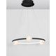 Celia LED Hängelampe Ø 64cm – moderne schwarze und weiße Pendelleuchte aus Aluminium und Glas, ideal für Ess- und Wohnzimmer