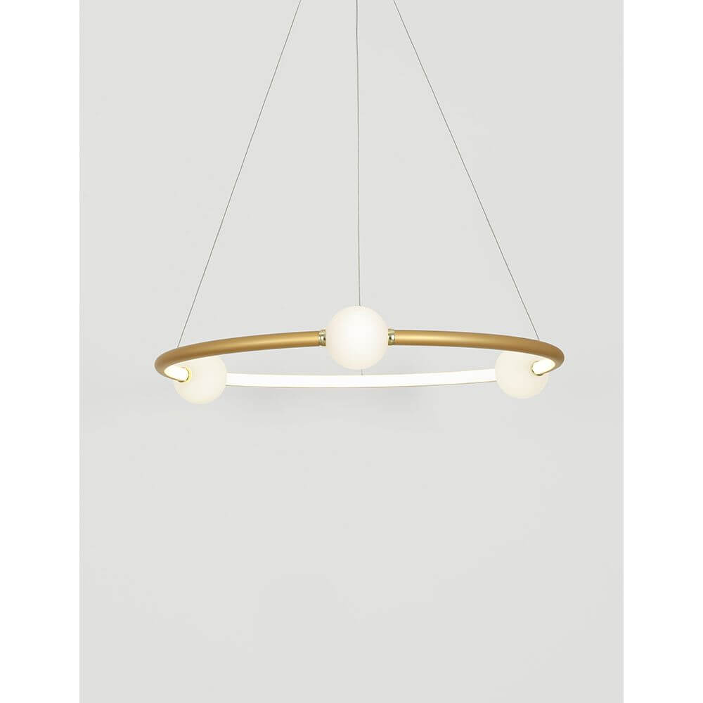 Celia LED Hängelampe Ø 64cm – moderne Aluminium-Glas Pendelleuchte in Schwarz/Weiß für Ess- und Wohnzimmer