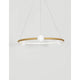 Celia LED Hängelampe Ø 64cm – moderne Pendelleuchte aus Aluminium und Glas in Schwarz/Weiß, elegantes Esszimmer-Design