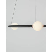 Celia LED Hängelampe Ø 64cm schwarz-weiß Aluminium-Glas Pendelleuchte modern über Esstisch