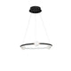 Celia LED Hängelampe Ø 64cm – moderne schwarze/weiße Aluminium-Glas Pendelleuchte für Ess- oder Wohnzimmer, elegantes Design