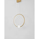 Celia LED Pendelleuchte Ø 43cm in modernem Design mit goldener Farbe und Glasakzenten, ideal für Ess- oder Wohnzimmer.
