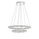 Celine LED Kristall-Hängeleuchte Glas Chrom - moderne zweistufige Kristall-Ringleuchte, chromfarbenes Design