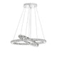 Celine LED Kristall-Hängeleuchte Glas Chrom, moderne Doppelring Hängeleuchte aus chrom und Kristallglas