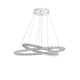 Celine LED Kristall-Hängeleuchte Glas Chrom, moderne drehbare Kronleuchter-Pendelleuchte mit Chromfinish