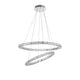 Nova Luce Celine LED Kristall-Hängeleuchte Ø 70cm, moderne Pendelleuchte mit Kristallen und Chromoberfläche.