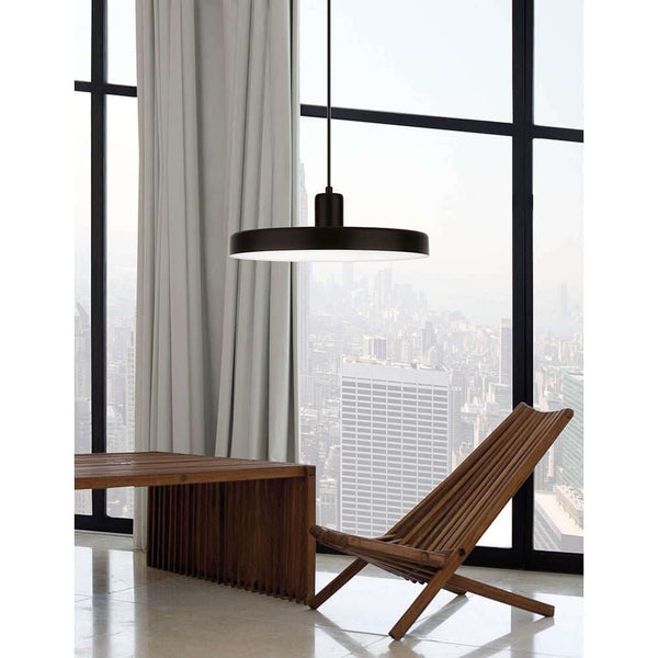 Nova Luce Chioto Hängelampe Matt-Schwarz über modernem Essbereich, matt-schwarze Pendelleuchte aus Stahl, dimmbar, E27 Fassung