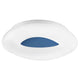 Cia LED Deckenlampe Acryl mit modernem Design und offenem Schirm in Weiß mit blauen Akzenten.
