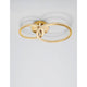 Cilion LED Deckenlampe Metall Gold mit zwei runden Leuchten in edlem Golddesign.