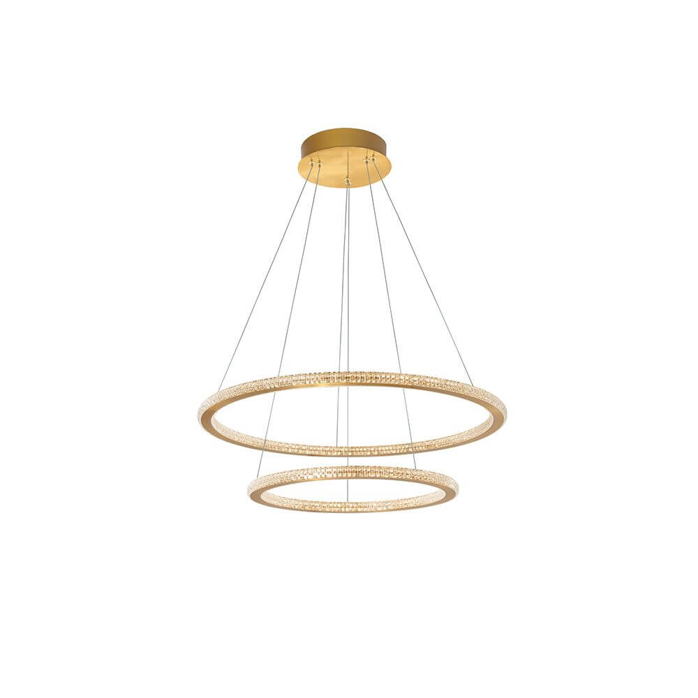 Nova Luce Cilion LED Hängeleuchte Messing, Gold mit elegantem Design und warmweißer LED-Beleuchtung.