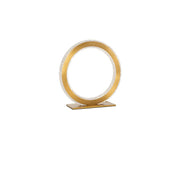 Cilion LED Tischlampe Ø 25cm Messing, Gold – moderne goldene LED Tischlampe in Ringform