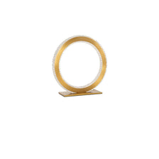 Cilion LED table lamp Ø 25cm brass, gold with a modern, circular design.