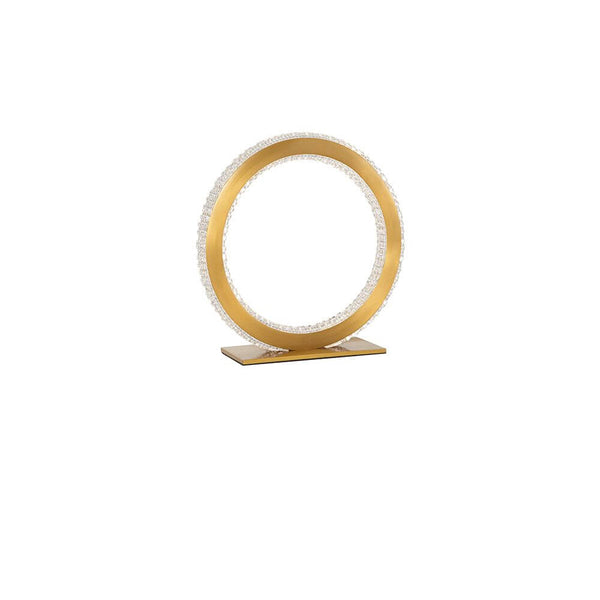 Cilion LED table lamp Ø 25cm brass, gold with a modern, circular design.