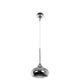 Cioto Pendelleuchte Ø 20cm Chrom - elegante Pendelleuchte aus verchromtem Metall mit dekorativem Schirm.
